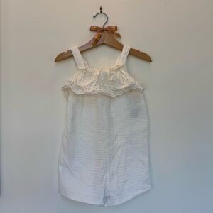 H&M Cream Ruffled Baby Romper